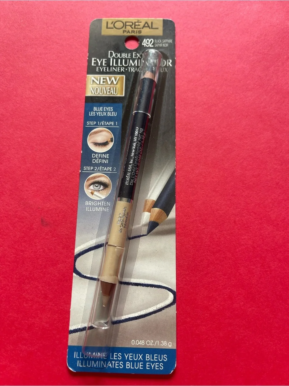 L’Oréal ~Double Extend Eye Illuminator Eyeliner #492 Black Sapphire. RARE/HTF